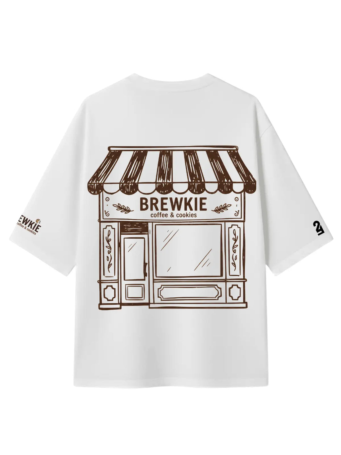 TWOONE x Brewkie Coffee — Corner Shop tee back print
