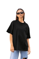 Plain Black Tee - Drop Shoulder - Unisex - Two One