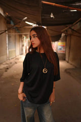 Plain Black Tee - Drop Shoulder - Unisex - Two One